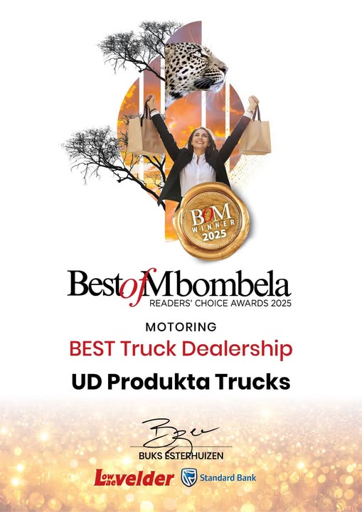 UD Produkta Trucks has been crowned Best of Mbombela 2025!
